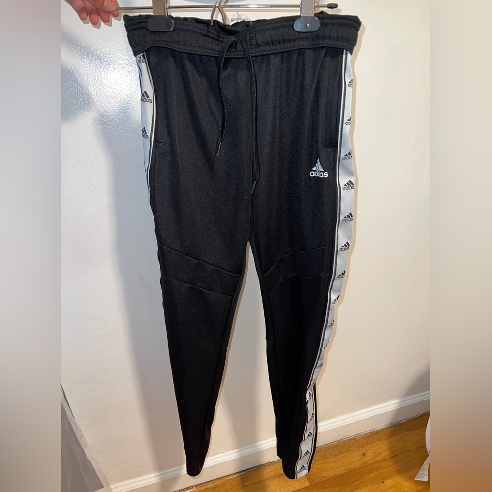 Adidas Unisex black and white “climacool” joggers.